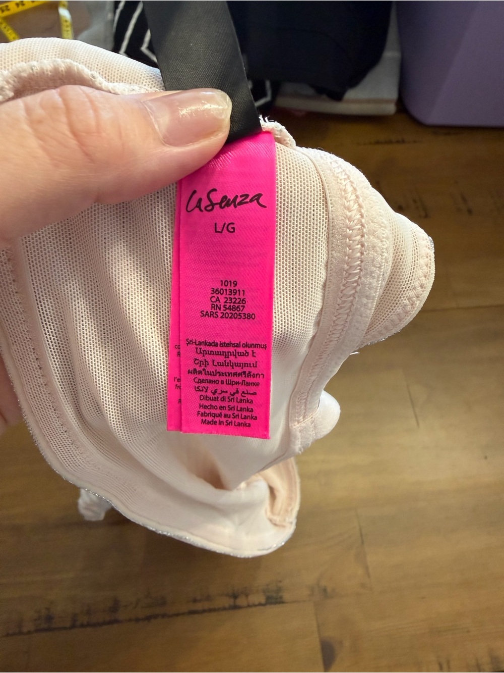 La Senza Light Pink Striped Bralette - Picture 3 of 5